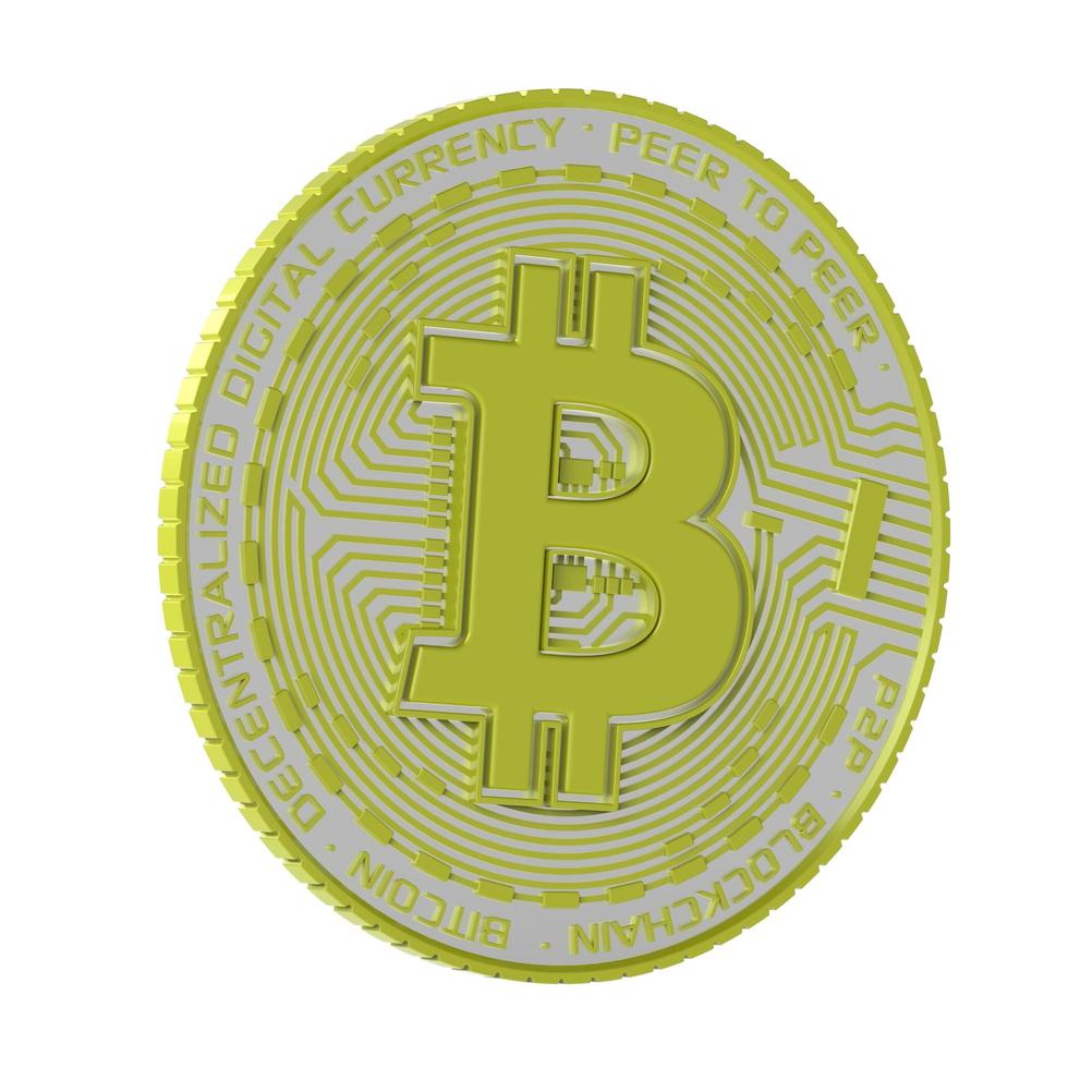 bitcoin coin 3d illustration photo