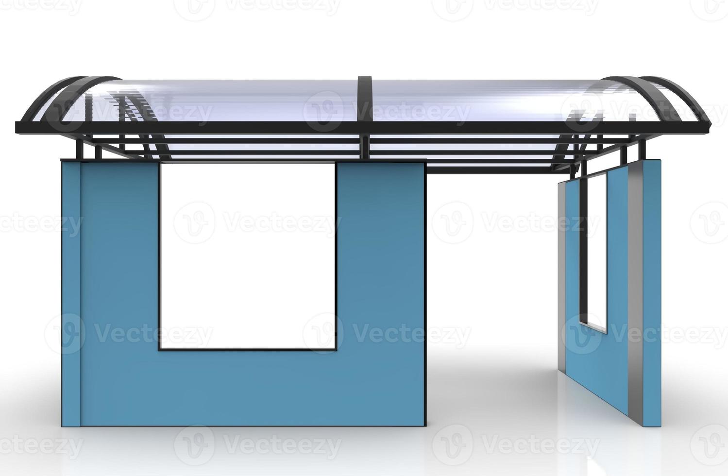 bus stop mockup illustration 3d rendering photo