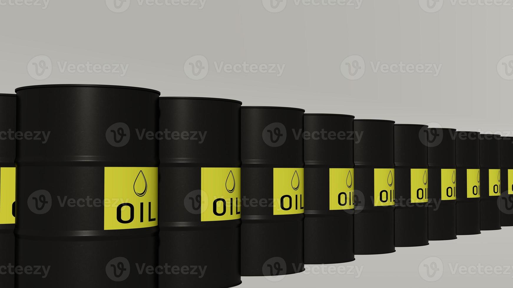 Metallic black oil barrel isolated photo