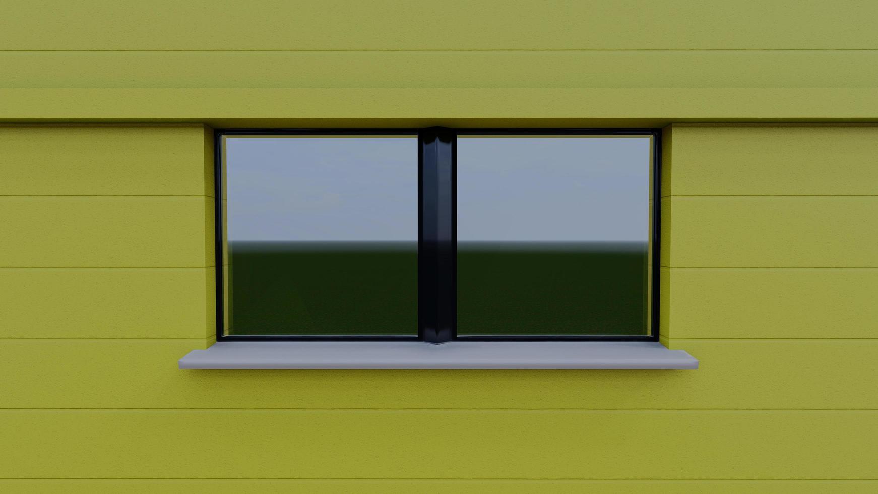 Ticket office window in the building where they serve people photo