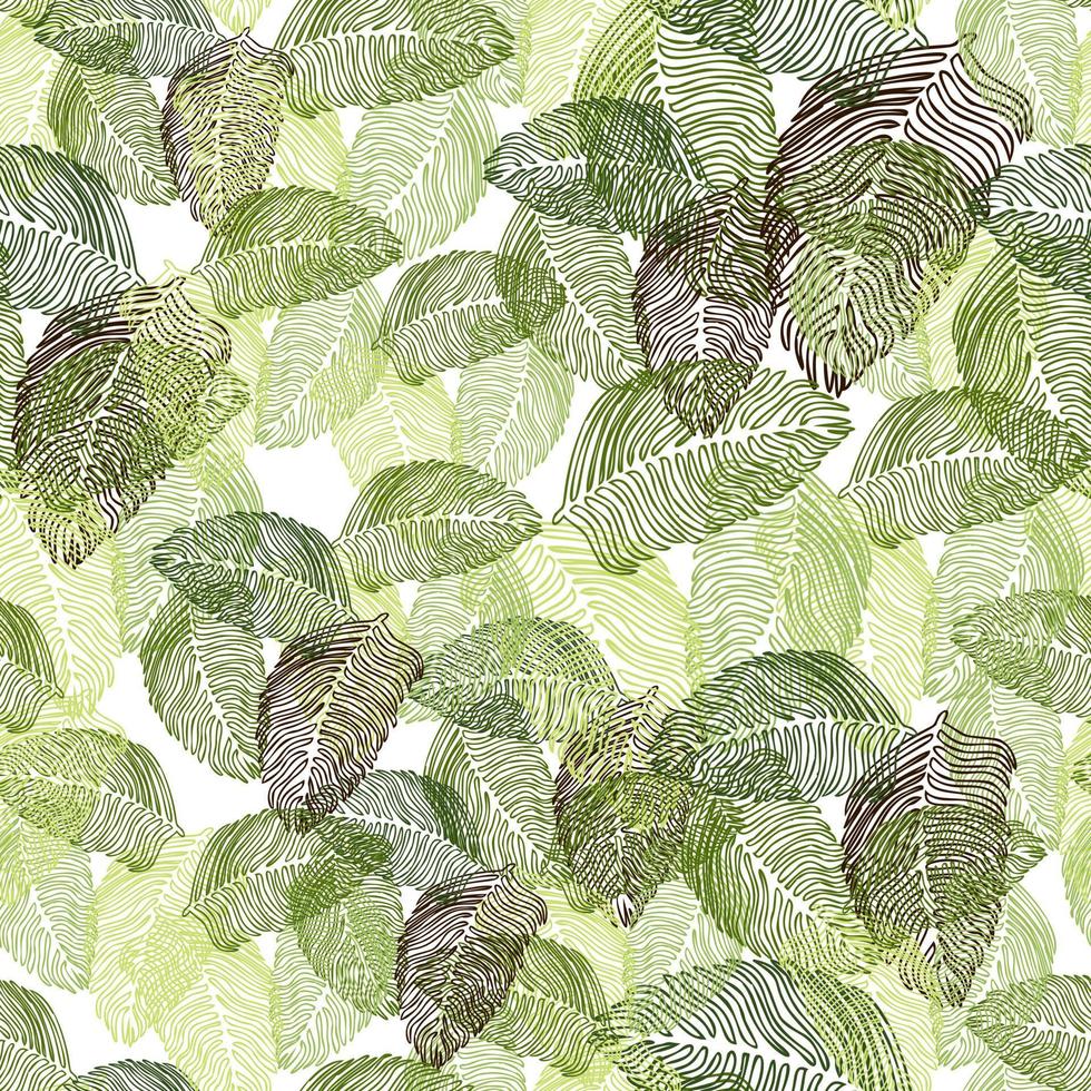 Modern palm leaf seamless pattern with hand drawn tropical print. Modern nature background. Vector illustration for seasonal textile.