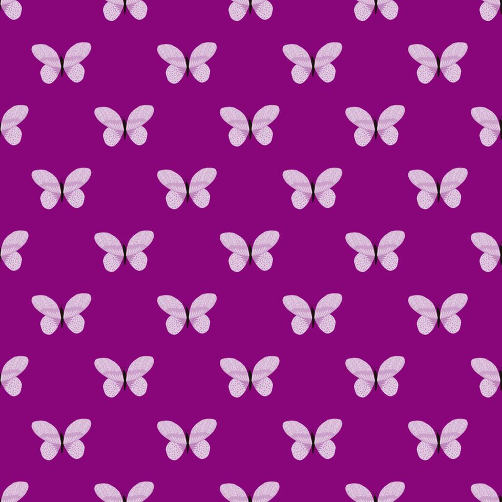 L12122021-03Butterfly pattern seamless in freehand style. Cute insect which fly in a meadow on colorful background. Vector illustration for textile.