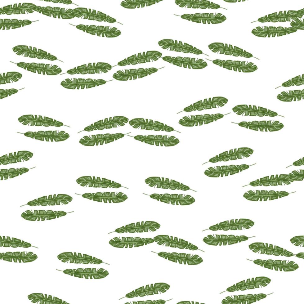 Modern Banana leaf seamless pattern with hand drawn tropical print. Fashionable nature background. Vector illustration for seasonal textile.