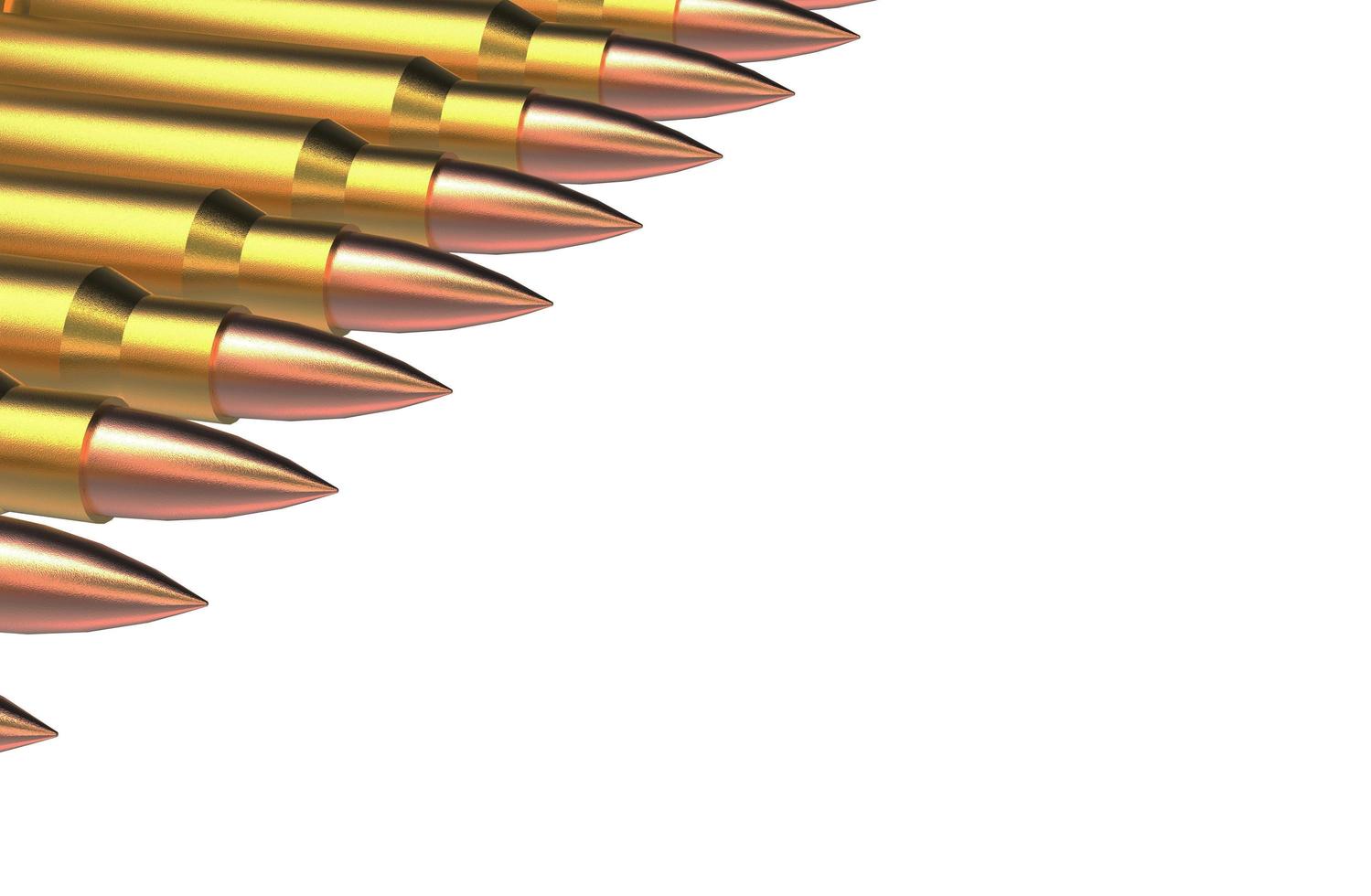 bullets set isolated 3d illustration photo