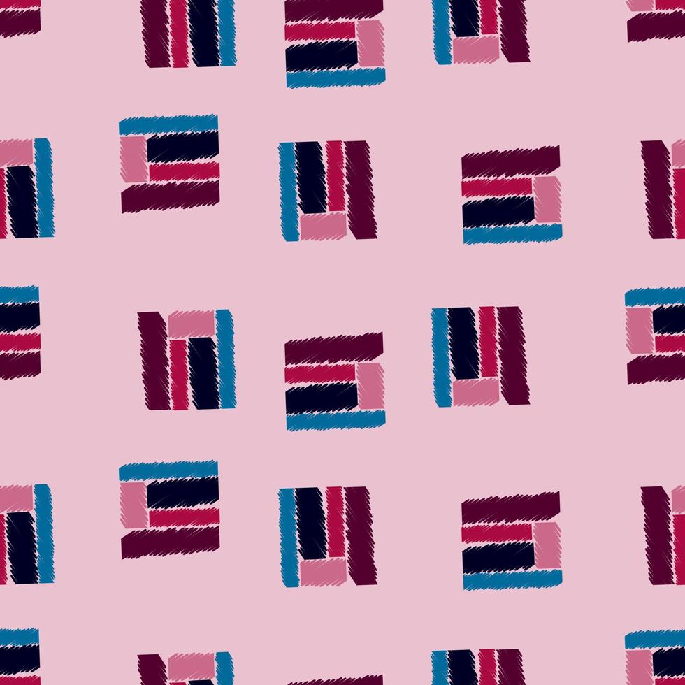 Ethnos seamless pattern. Native ornament carpet background. vector