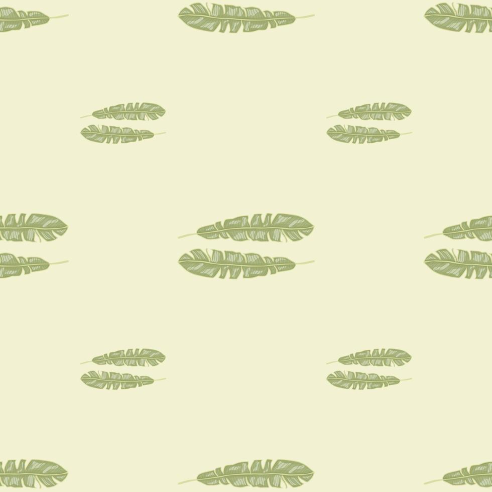 Modern Banana leaf seamless pattern with hand drawn tropical print. Fashionable nature background. Vector illustration for seasonal textile.