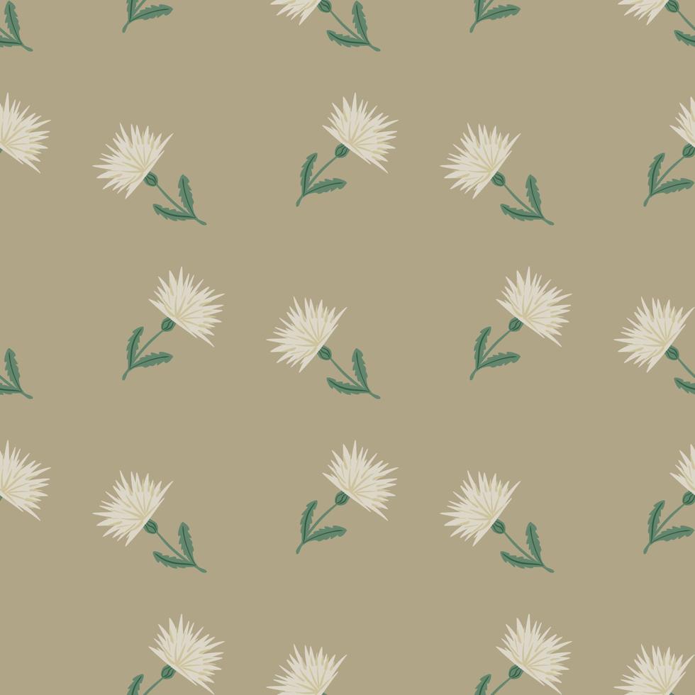 Dandelion cute seamless pattern. Hand drawn meadow background. vector