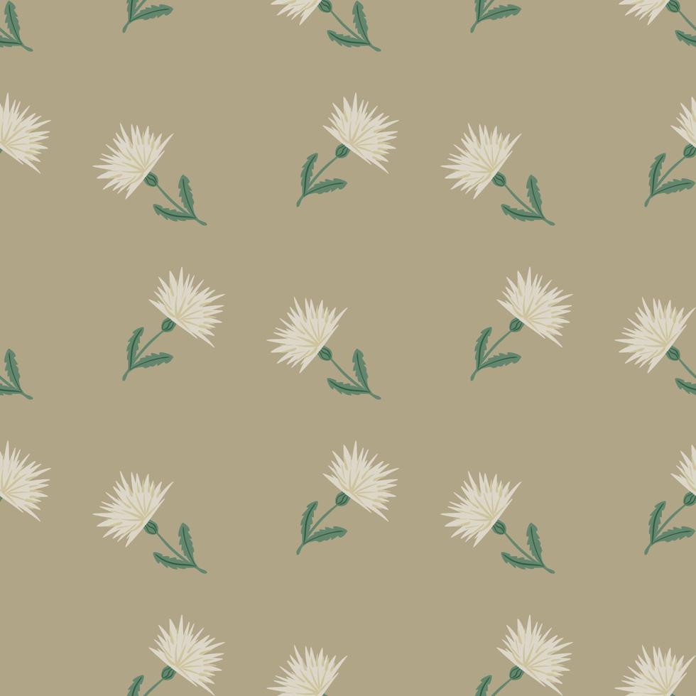 Dandelion cute seamless pattern. Hand drawn meadow background. vector