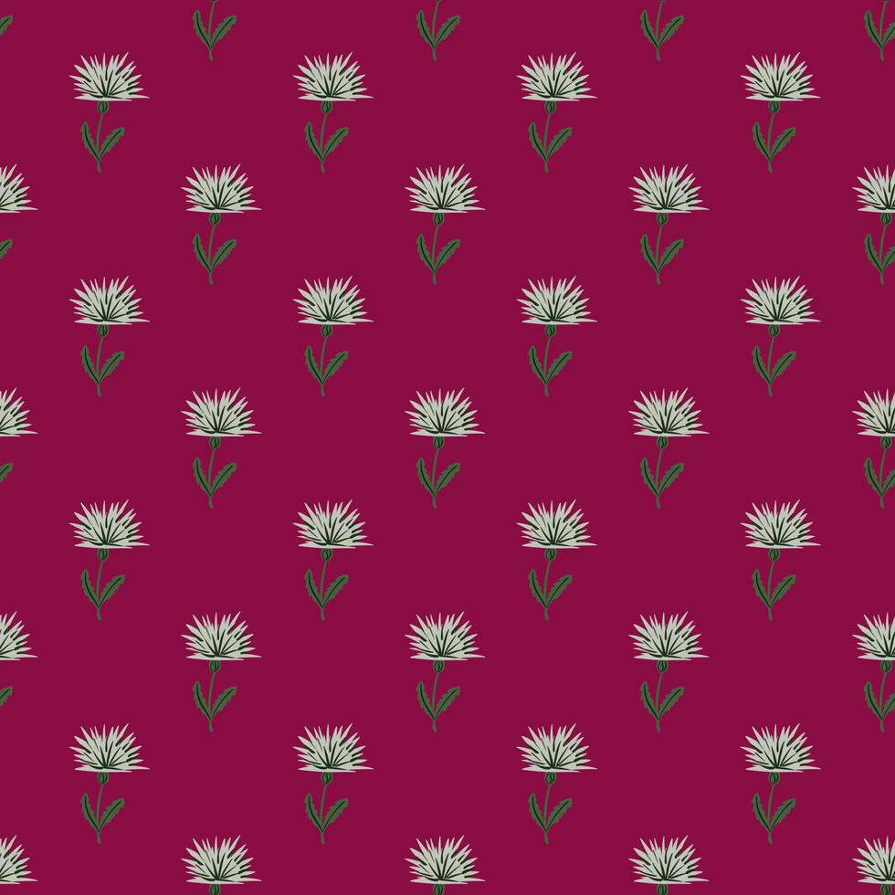 Dandelion cute seamless pattern. Hand drawn meadow background. vector