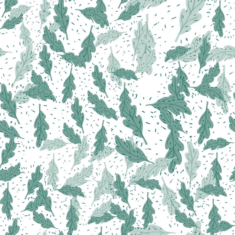 Oak leaf seamless pattern. Plant background. vector