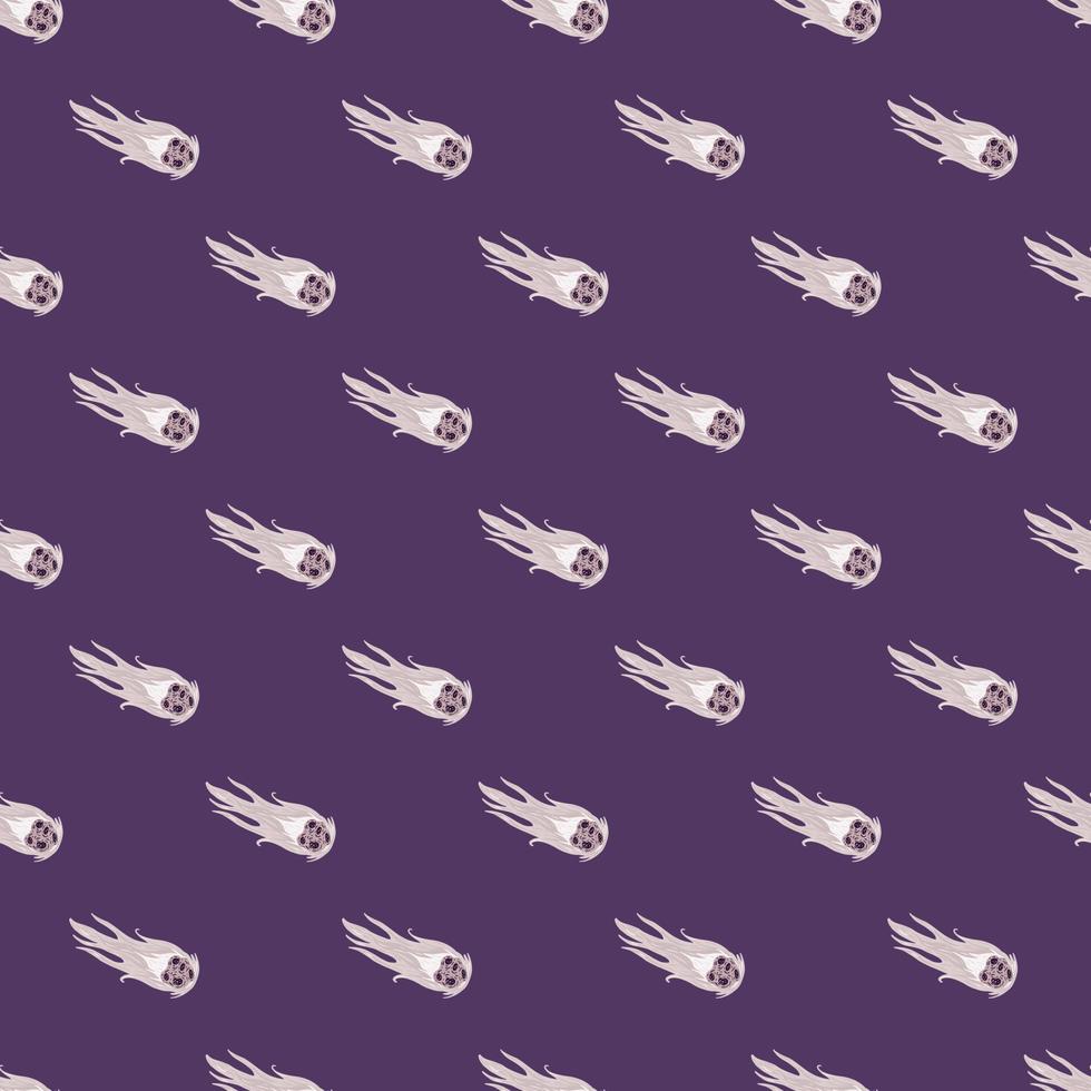 Comet fly seamless pattern. Design meteorite rain . Repeated vector