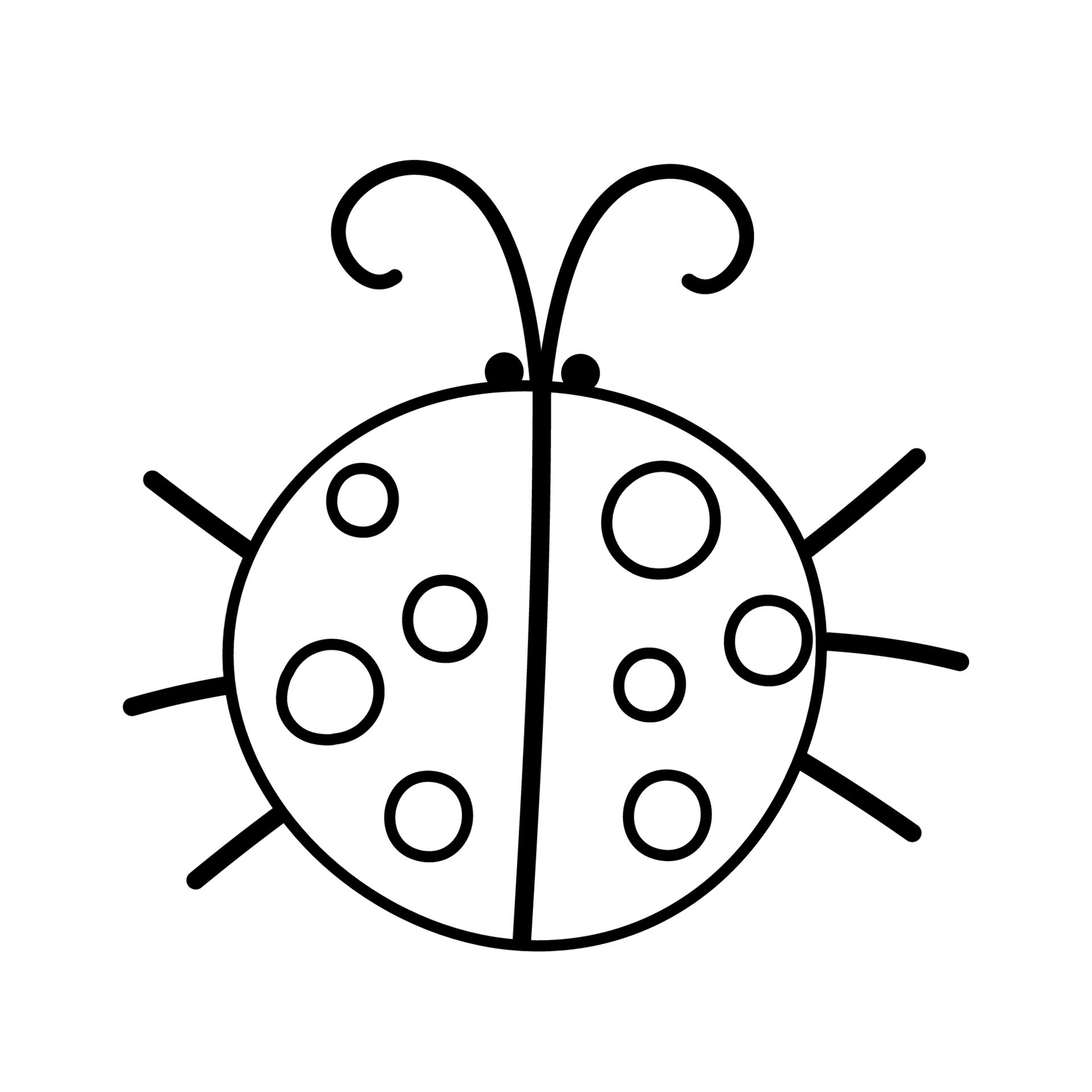 Ladybug Outline Coloring Page