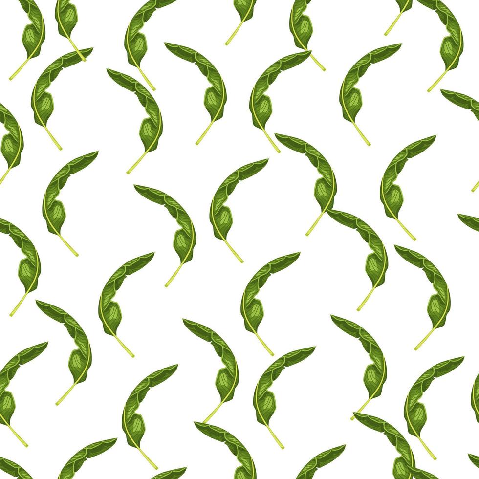 Natural seamless pattern with green random little tropic palm ornament. Isolated backdrop. vector