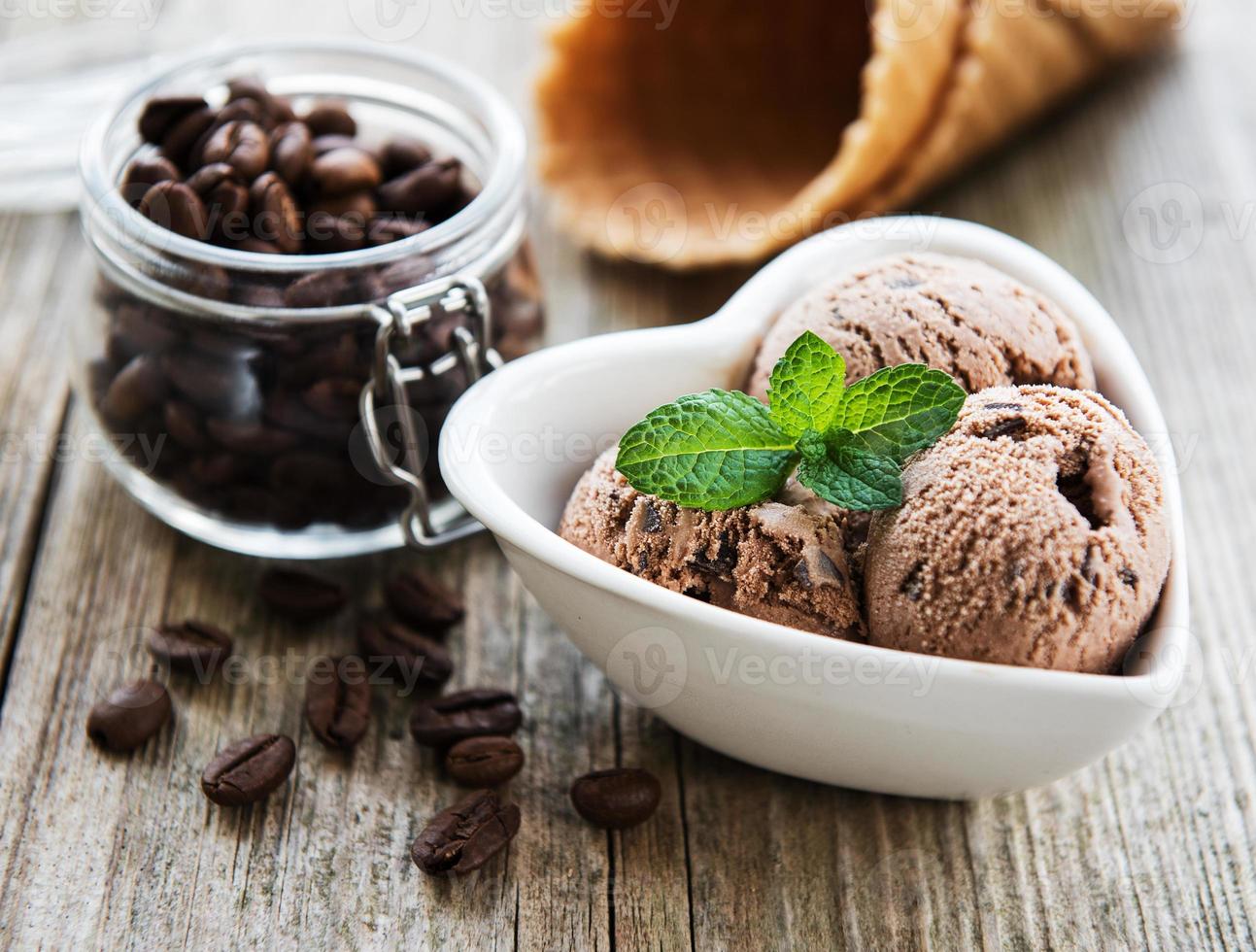 Coffee ice cream photo