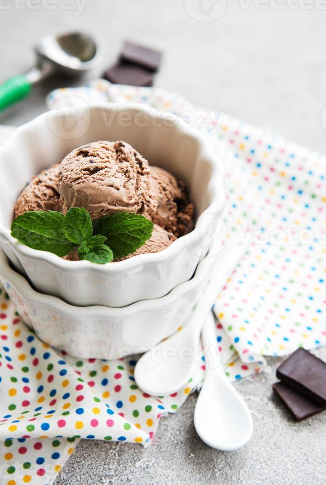 helado de chocolate foto