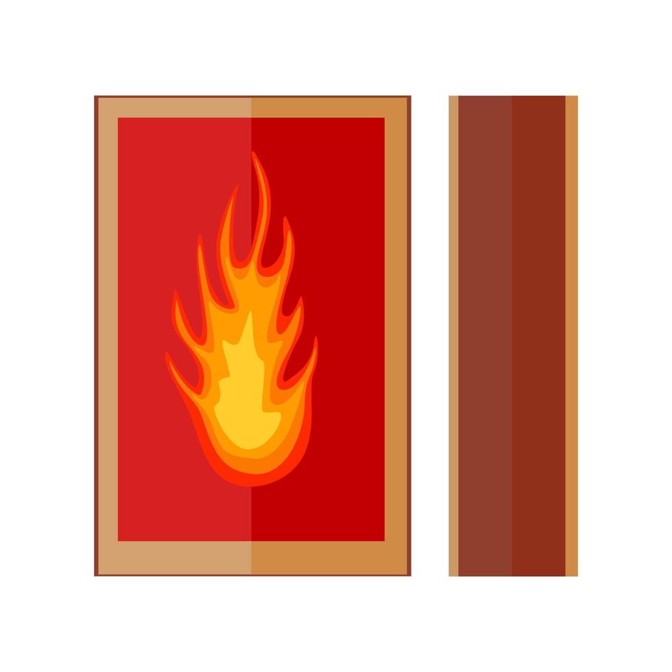 Matchbox stick isolated on white background. Matchbook in flat design. vector