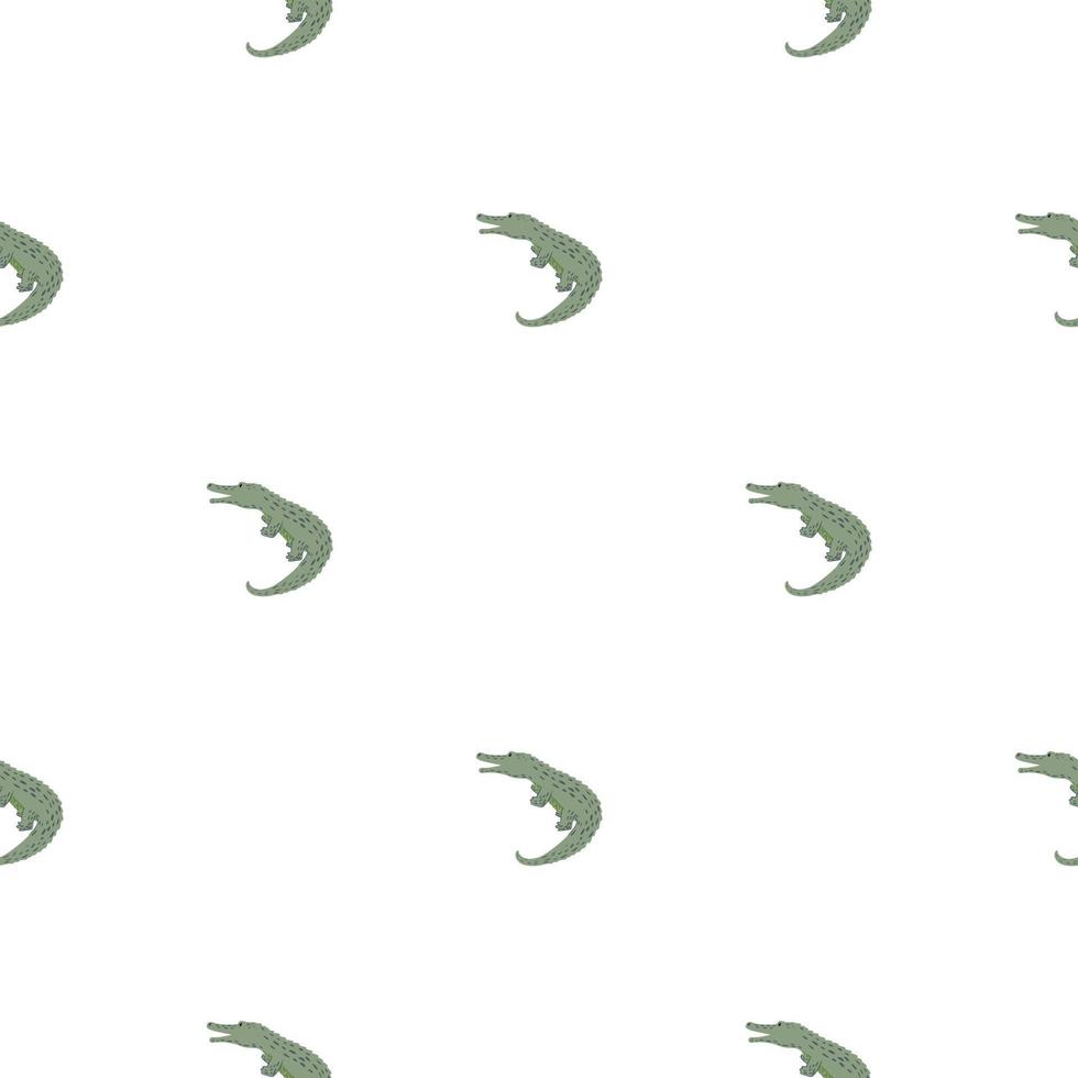 Cute crocodiles seamless pattern.Funny animals background. vector