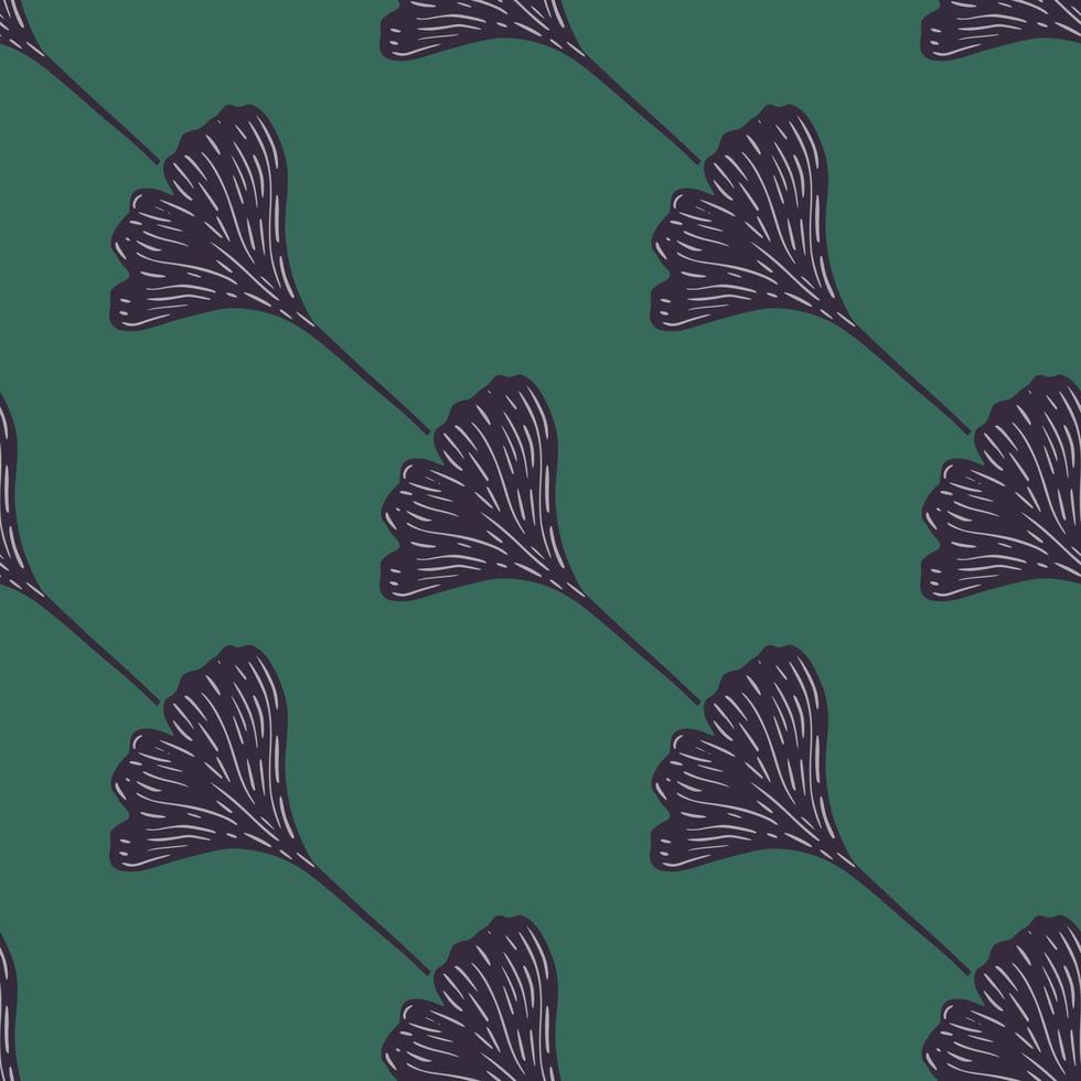 Ginkgo biloba seamless pattern. Beautiful plant background. vector