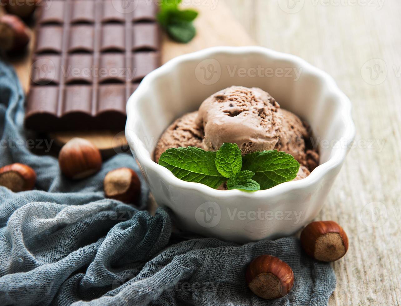Chocolate ice cream photo