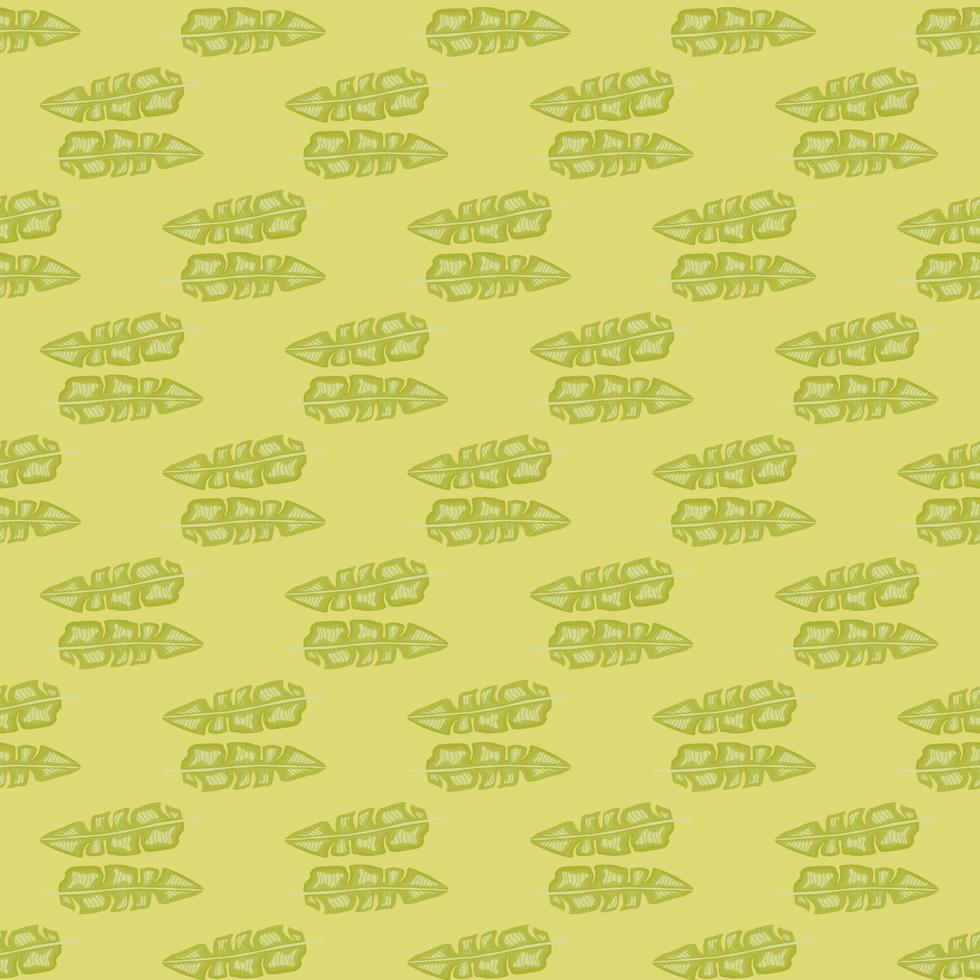 Modern Banana leaf seamless pattern with hand drawn tropical print. Summer art nature background. Vector illustration for seasonal textile.