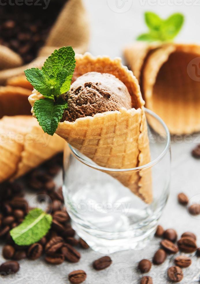 Coffee ice cream photo