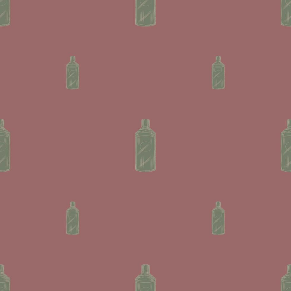 Seamless pattern retro chinese bottle on pink background. Geometrical texture template for menu restaurant. vector