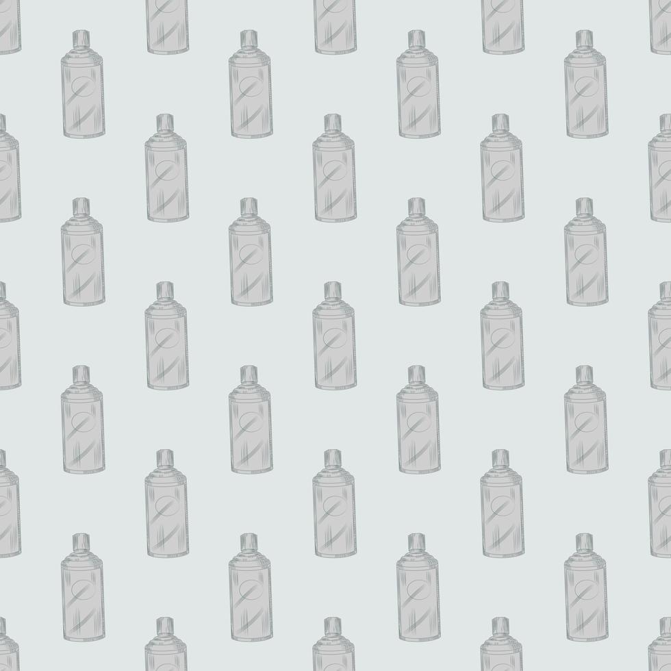 Seamless pattern retro chinese bottle on light blue background. Geometrical texture template for menu restaurant. vector