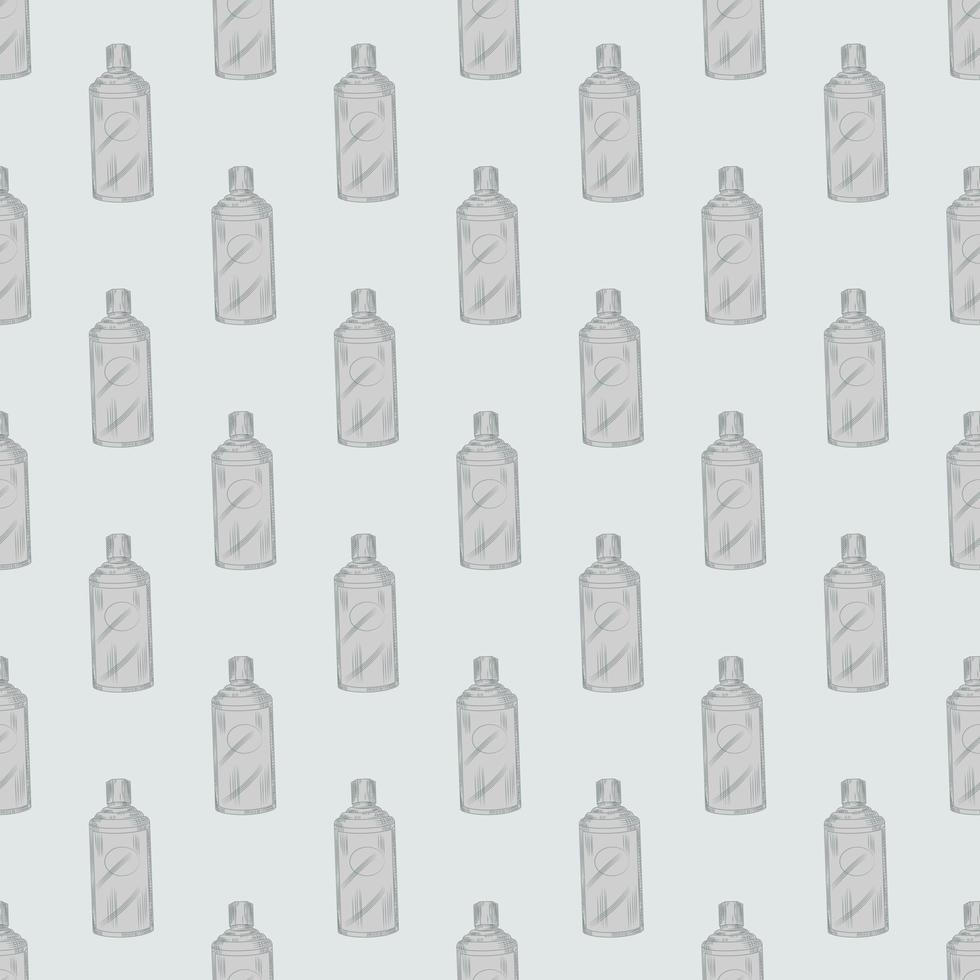 Seamless pattern retro chinese bottle on light blue background. Geometrical texture template for menu restaurant. vector