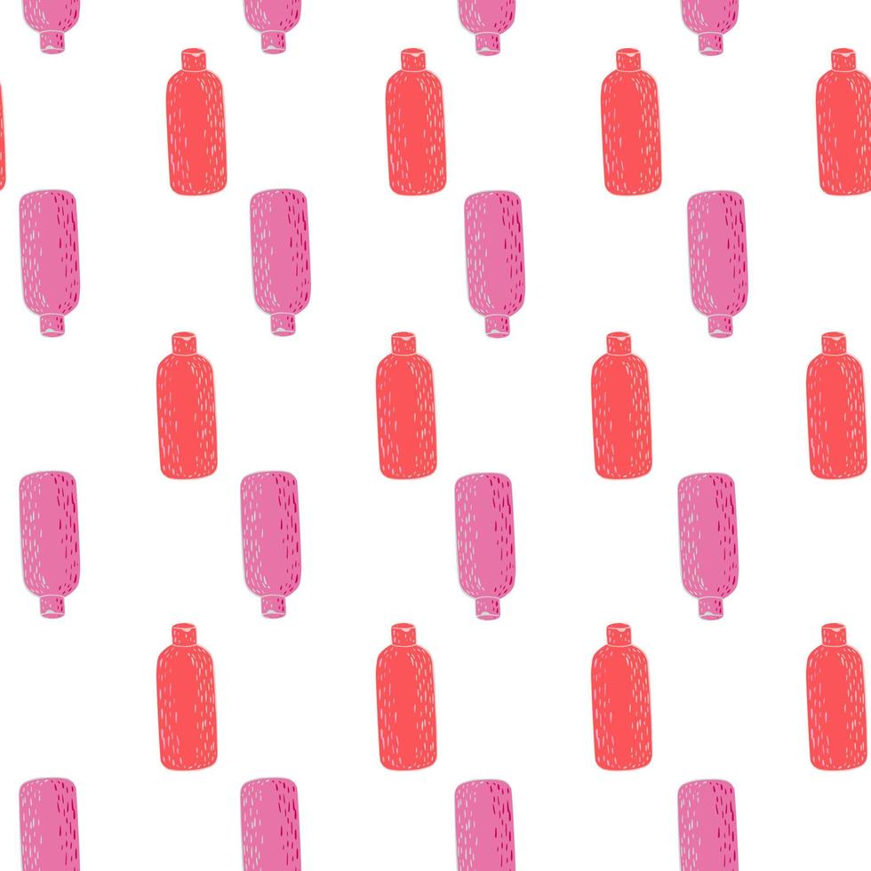 Cosmetic bottle seamless pattern. Background for spa. vector