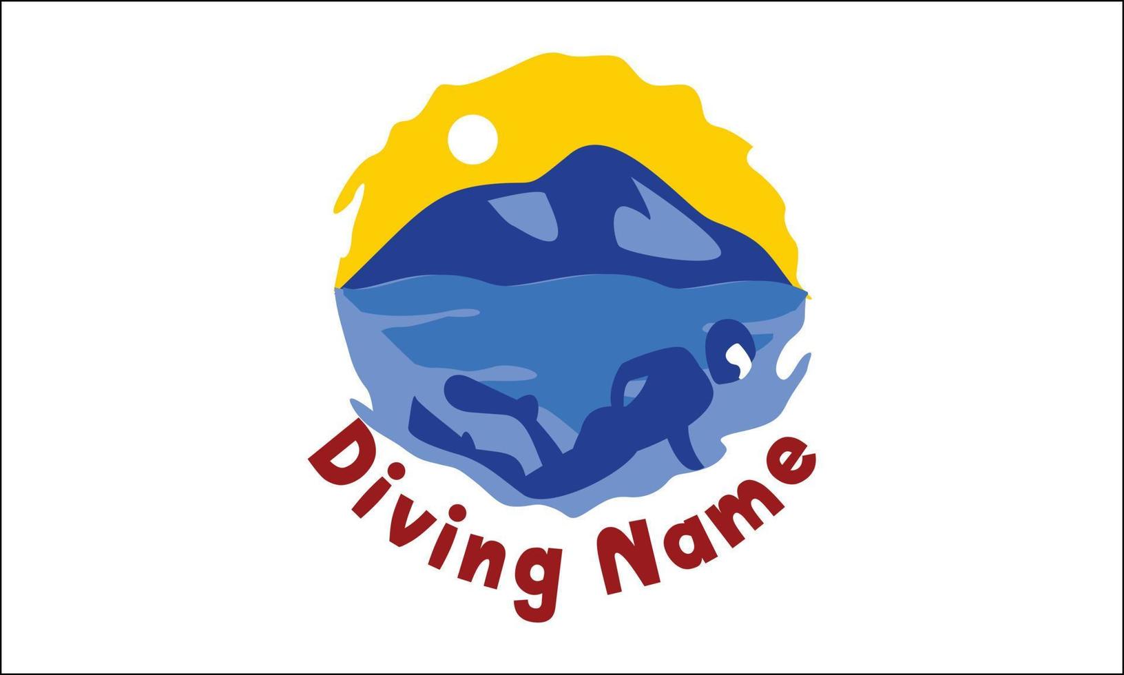 diving snorkling logo vector