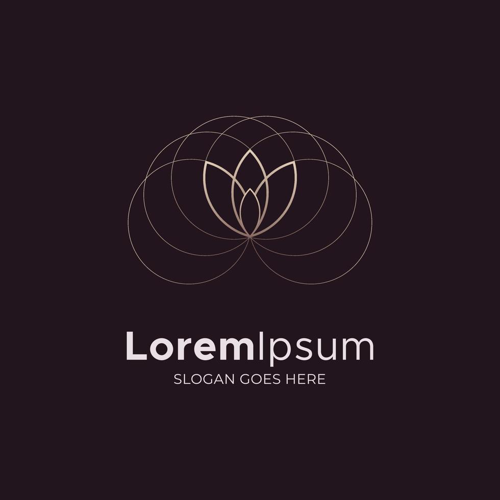 Elegant design lotus logo illustration vector