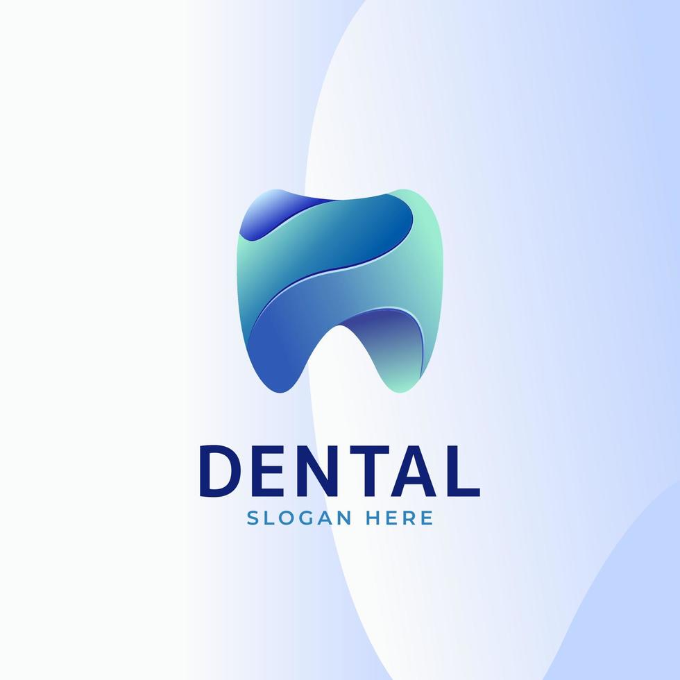 Dentist, gradient dental logo design illustration vector