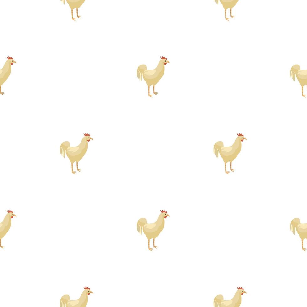 patrón sin costuras de gallo. animales domésticos en colores de fondo. ilustración vectorial para textiles. vector