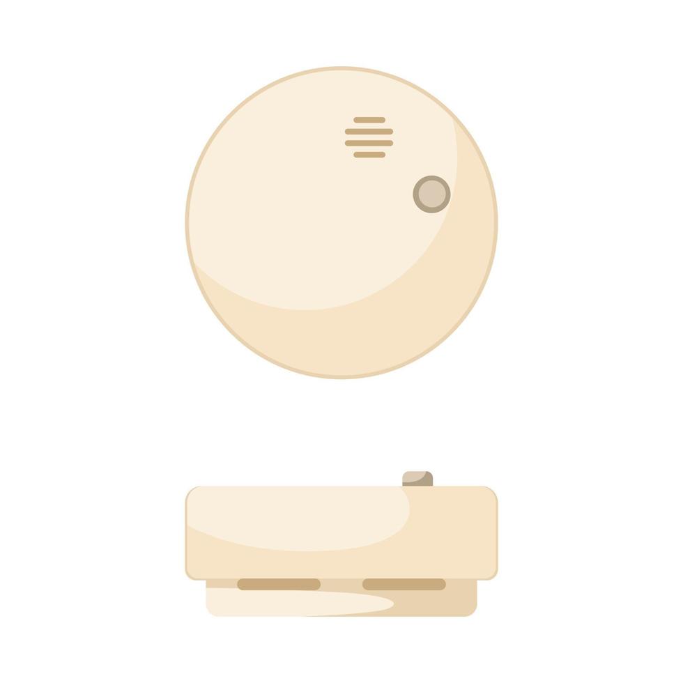 Icon fire prevention smoke detector sensor on white background. Gas sensor white. vector