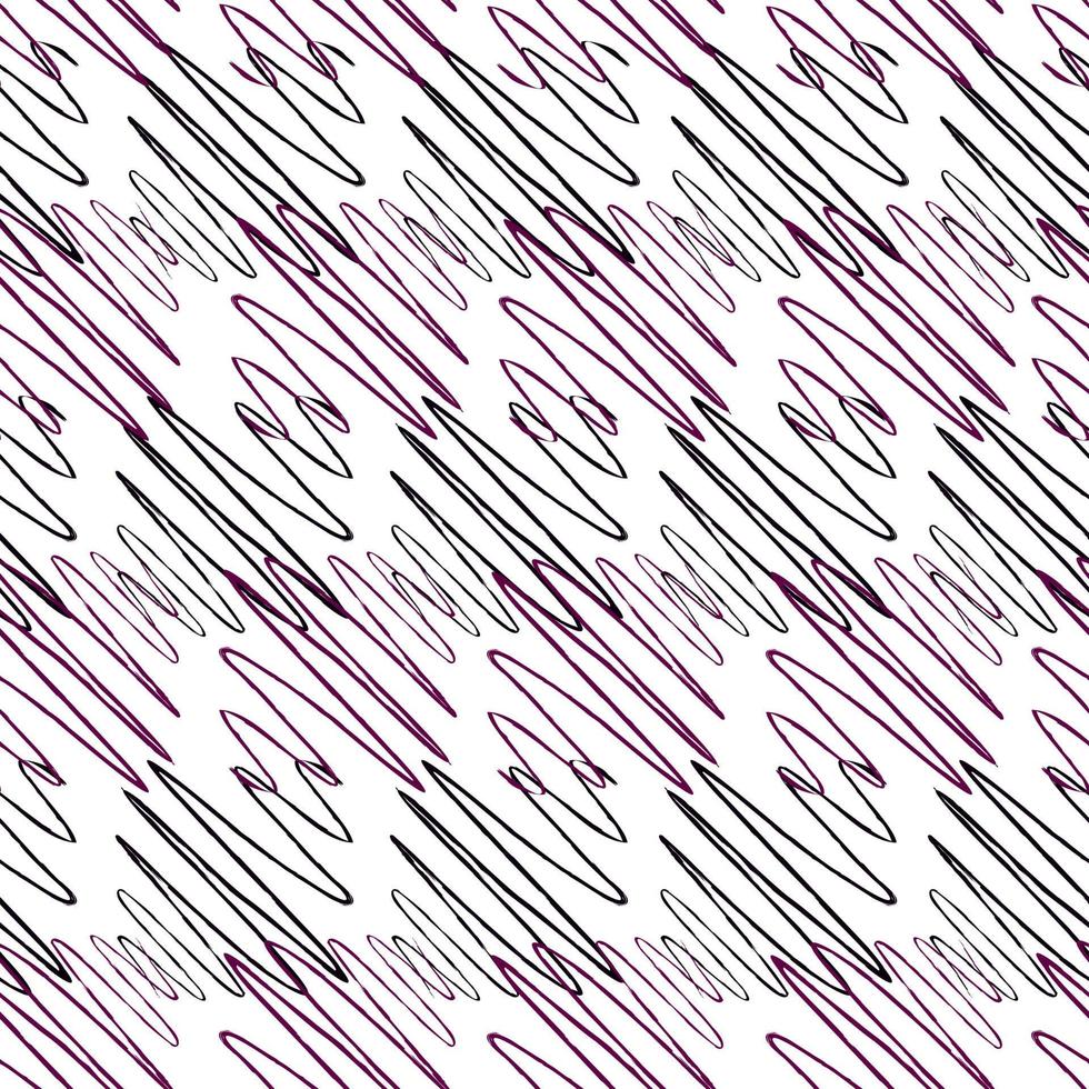 Soundwave seamless pattern. Curve waves background. vector