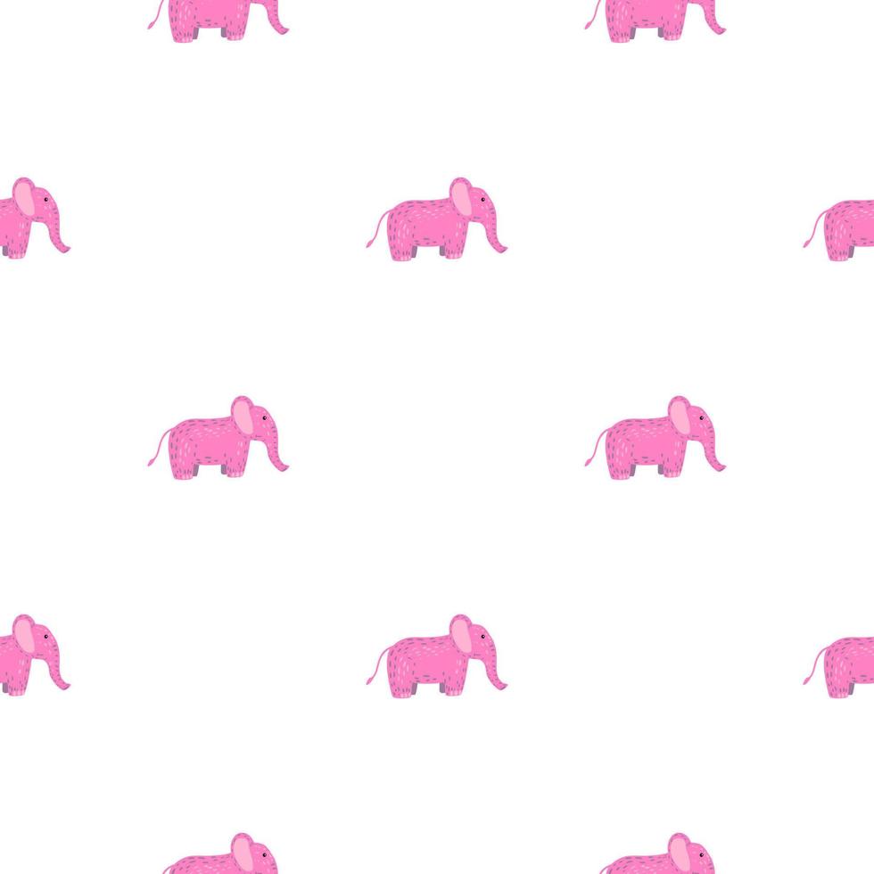 elefante lindo patrón sin costuras. fondo con juguete para niños. vector