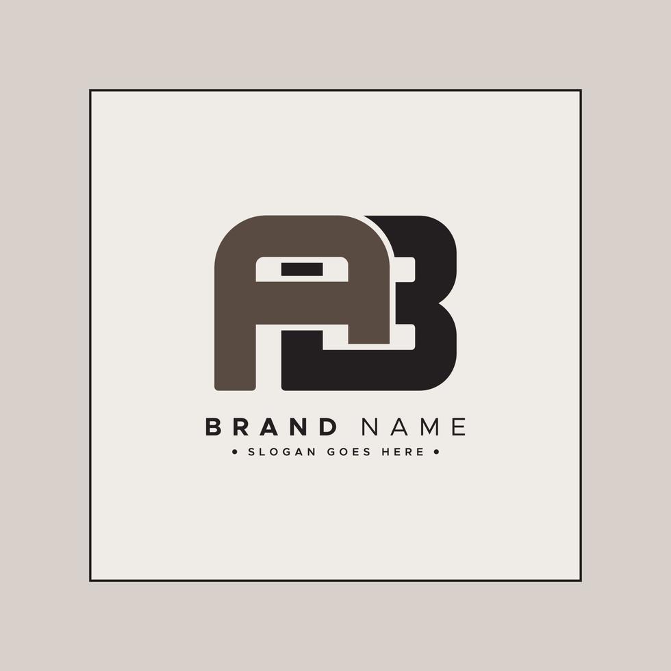 Initial Letter AB Logo - Simple Business Logo vector