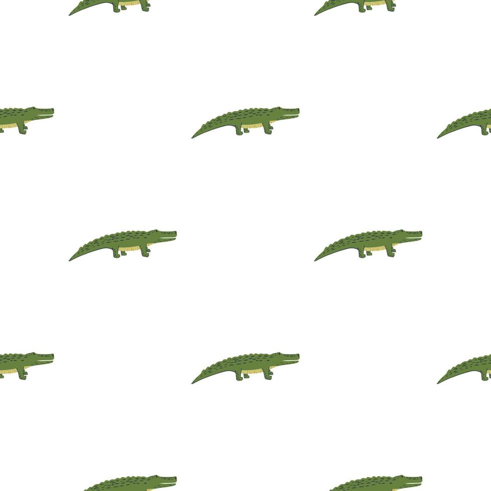 Cute crocodiles seamless pattern.Funny animals background. vector