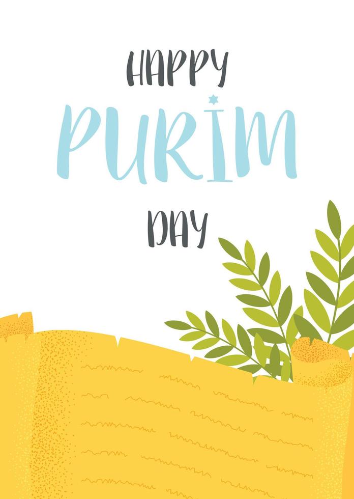 feliz día de purim tarjeta de felicitación vector