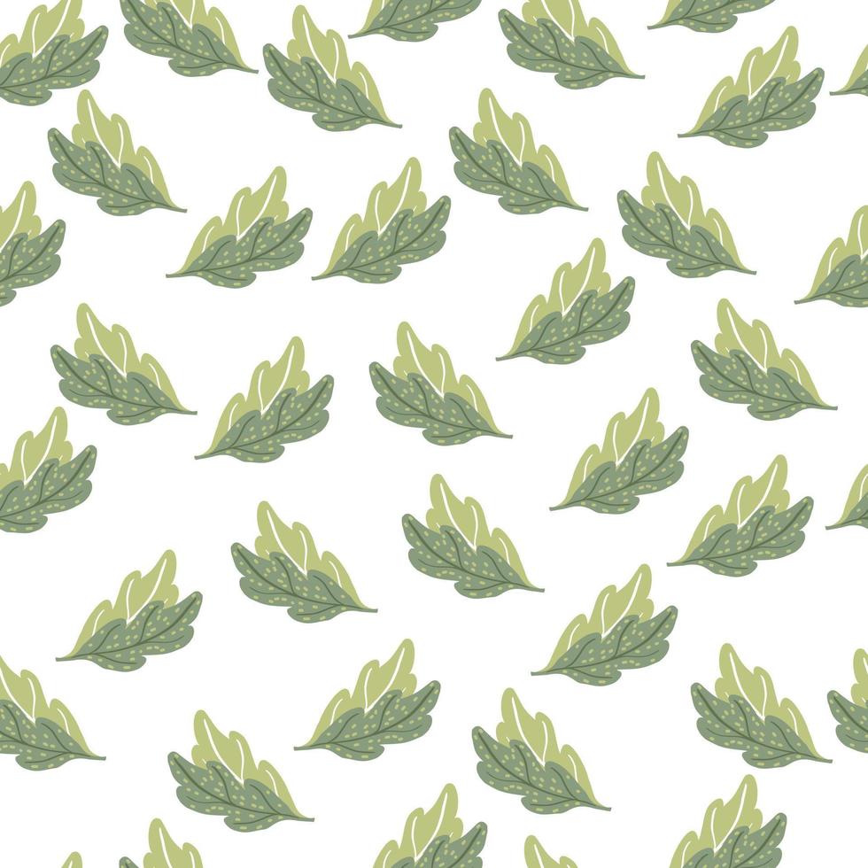 Leaves of oak seamless pattern. Hand drawn natural background . vector
