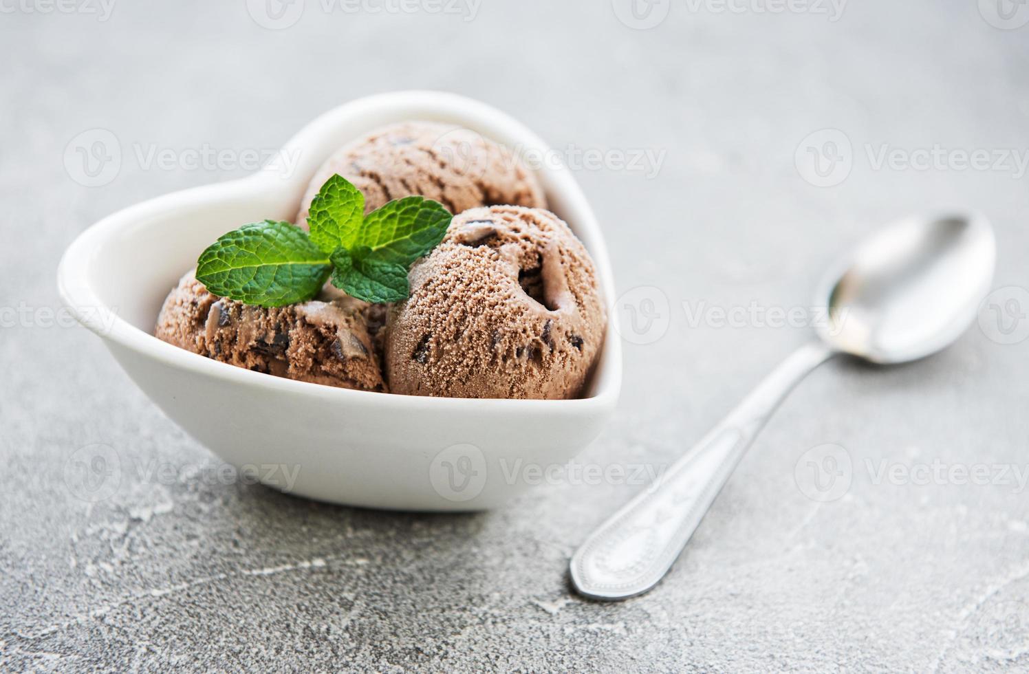 Chocolate ice cream photo