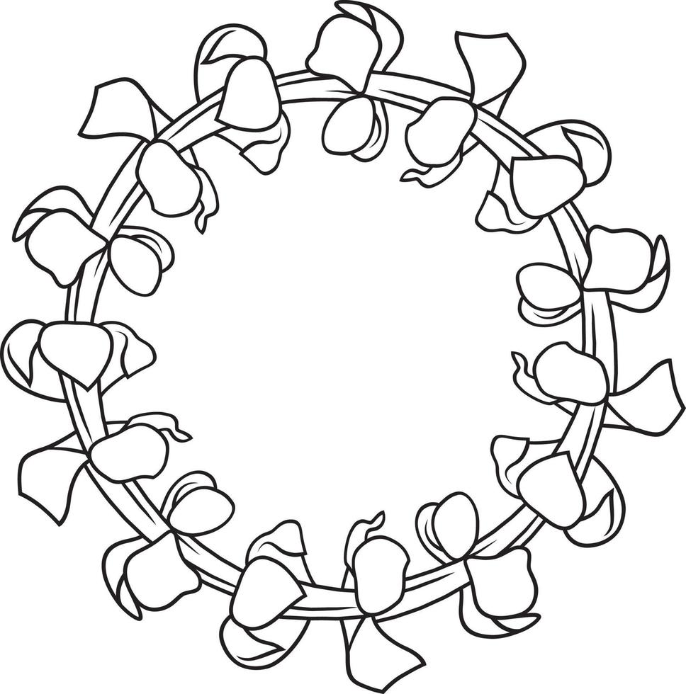 Hawaiian lei flower in a perfect circle for jewelry metal stamp. vector
