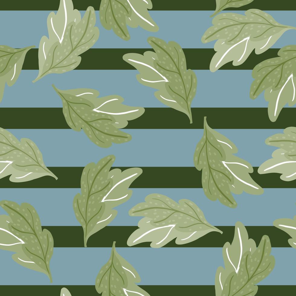 Leaves of oak seamless pattern. Hand drawn natural background . vector