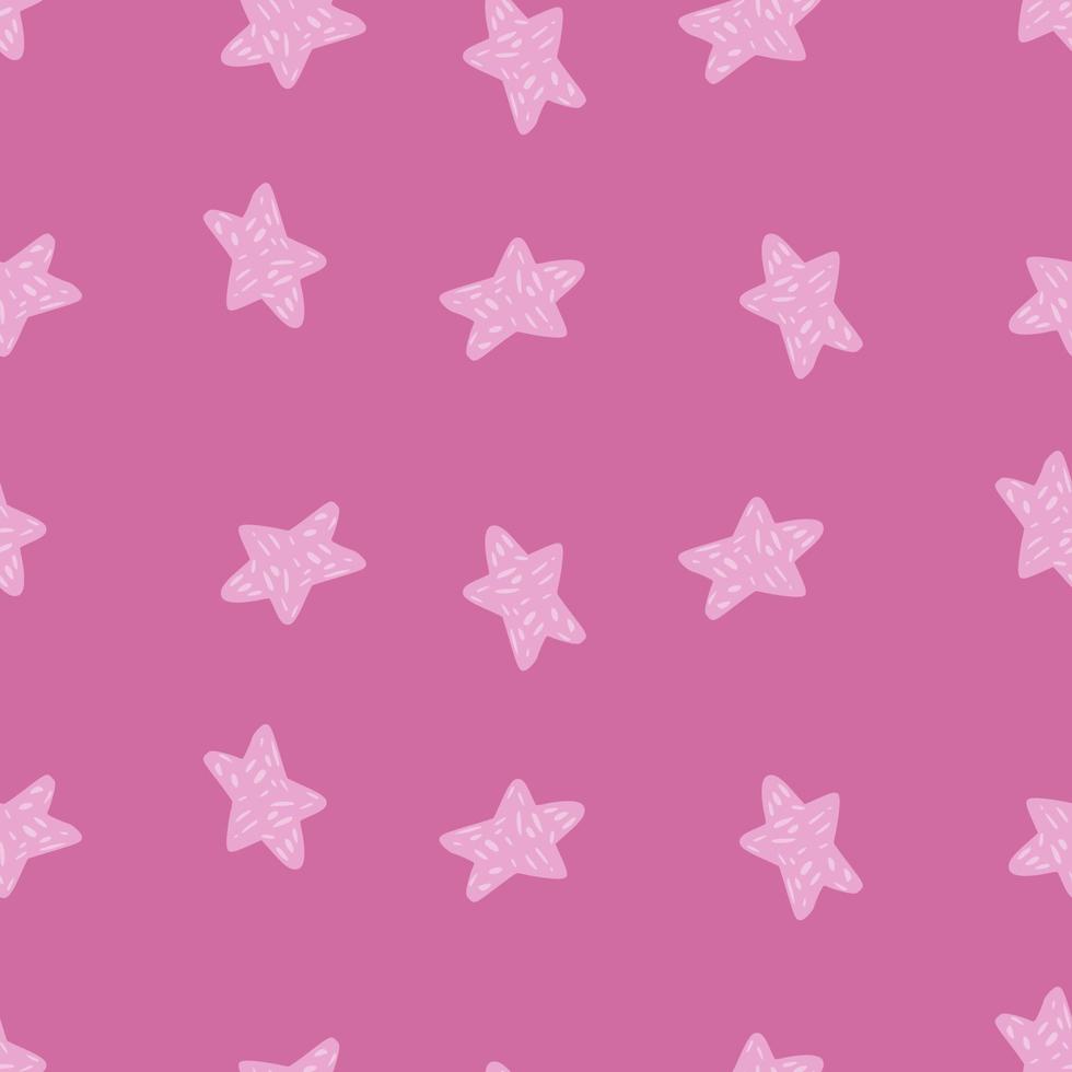 Stars seamless pattern. Hand drawn background celebration. vector