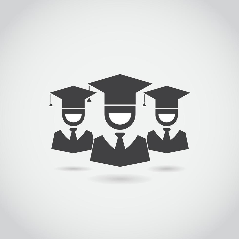 conjunto de iconos de graduación vector