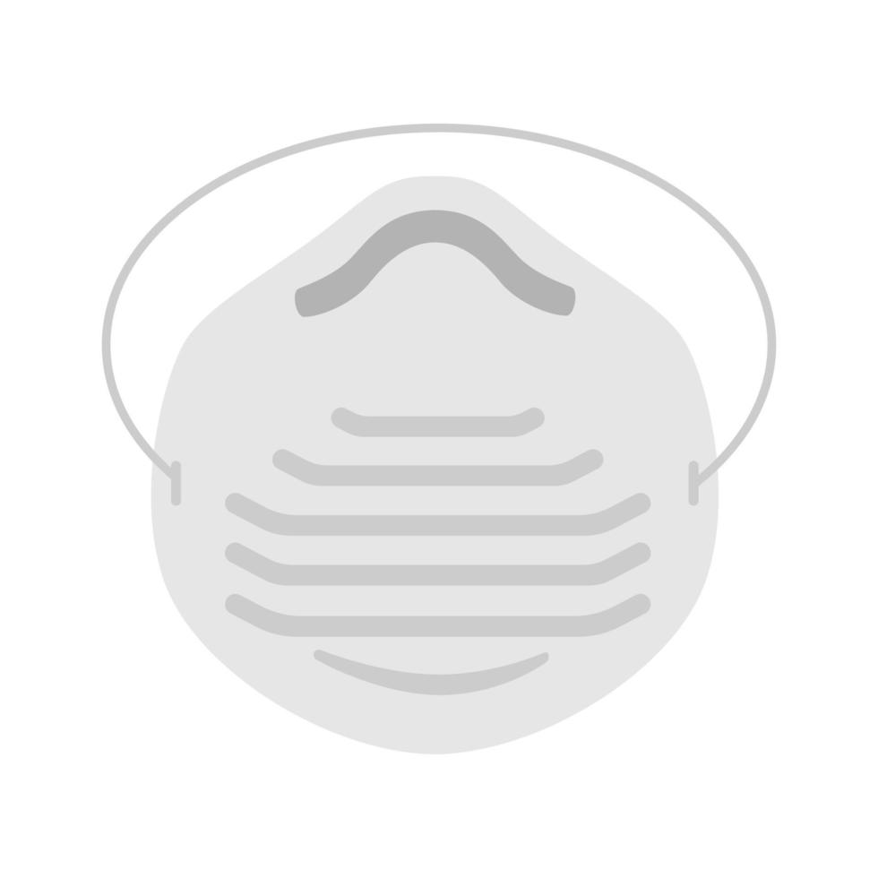 Safety breathing mask in flat style. Protect respiratory face mask isolated on white background. Work safety. vector