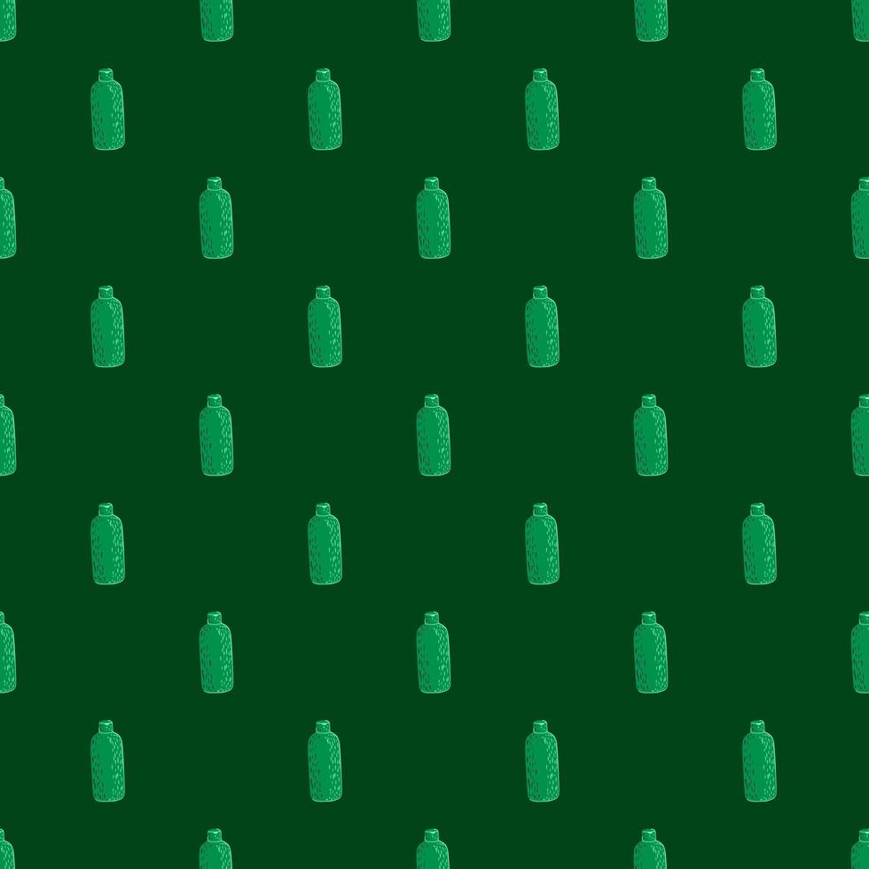 Cosmetic bottle seamless pattern. Background for spa. vector