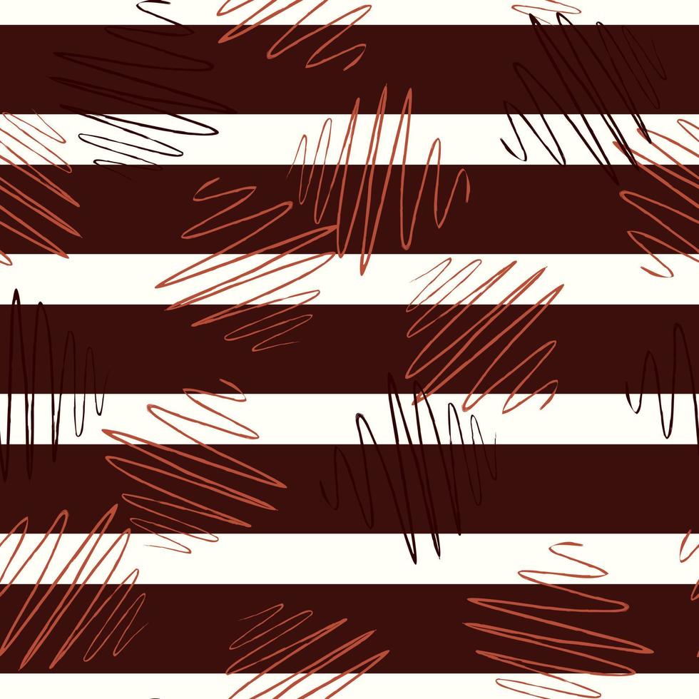 Soundwave seamless pattern. Curve waves background. vector