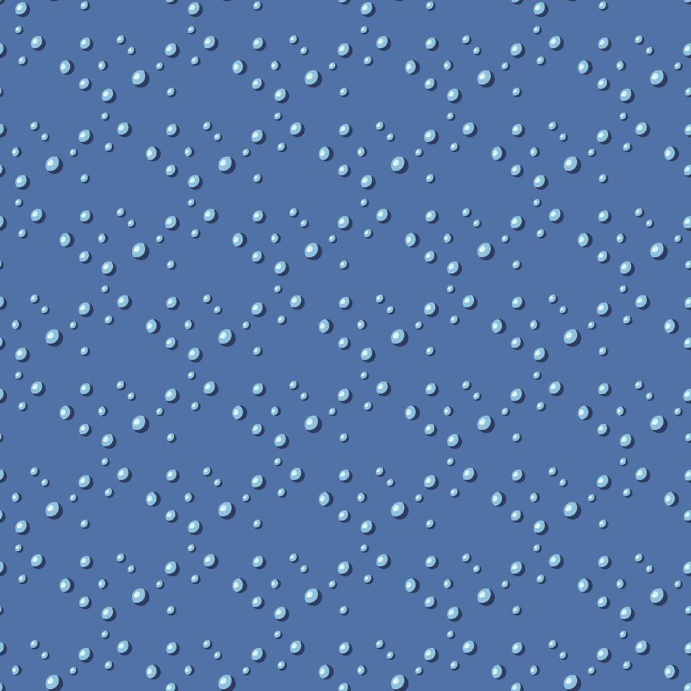 Seamless pattern bubbles on blue background. Grid flat texture of soap for any purpose. vector