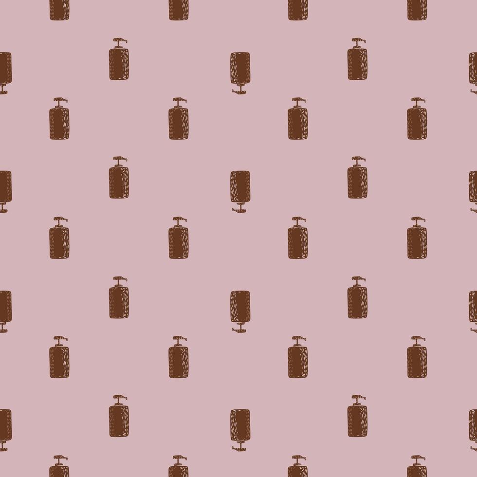 Cosmetic bottle seamless pattern. cosmetics toiletries background. vector